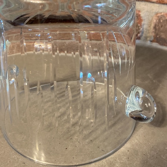 Crystal bucket with handles 6” diameter 5” deep - Picture 5 of 5